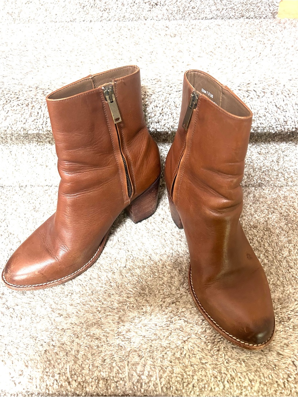 Thursday Boot Co Women’s Zip Up Heeled Ankle Boots. Classic. EUC. Handmade. 7.5